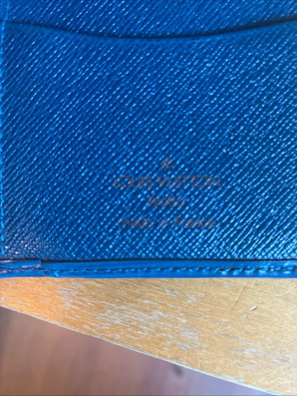 Louis Vuitton Bright Blue Epi Leather Card Holder